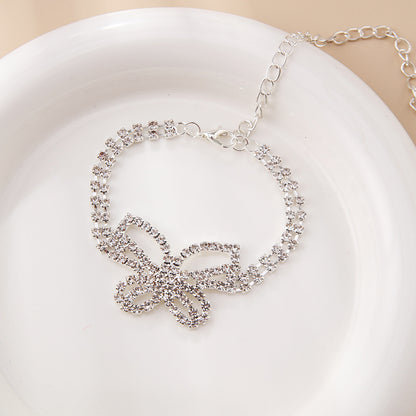 Full Diamond Butterfly Anklet Women Accessories