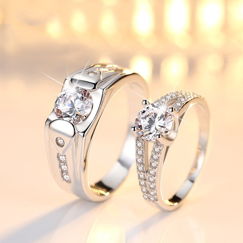 Fashion Silver Pair Rings for Couple