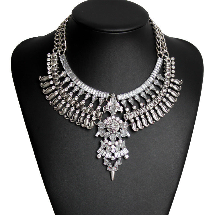 Women Diamond Jewelry Geometric Necklace