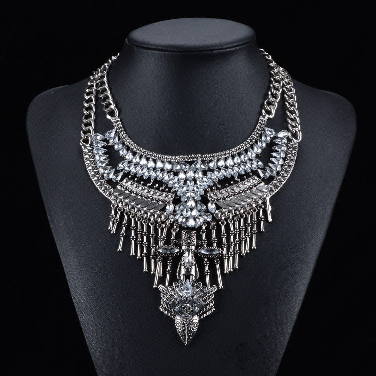 Women Diamond Jewelry Geometric Necklace