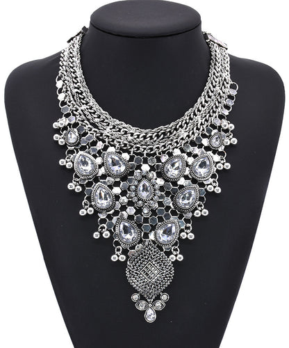 Women Diamond Jewelry Geometric Necklace