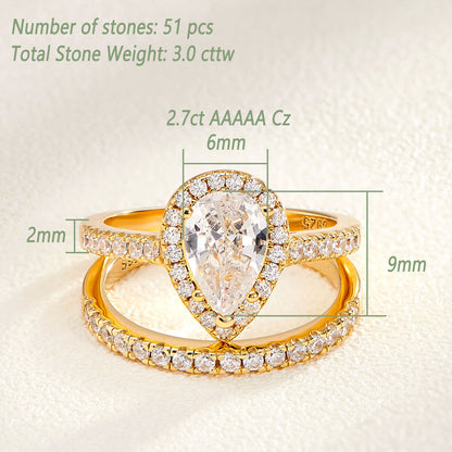 Engagement Gold Wedding Rings for Women