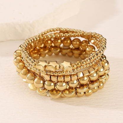 Gold Beaded Bracelet Accessory