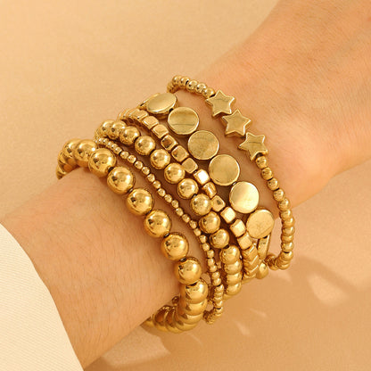 Gold Beaded Bracelet Accessory