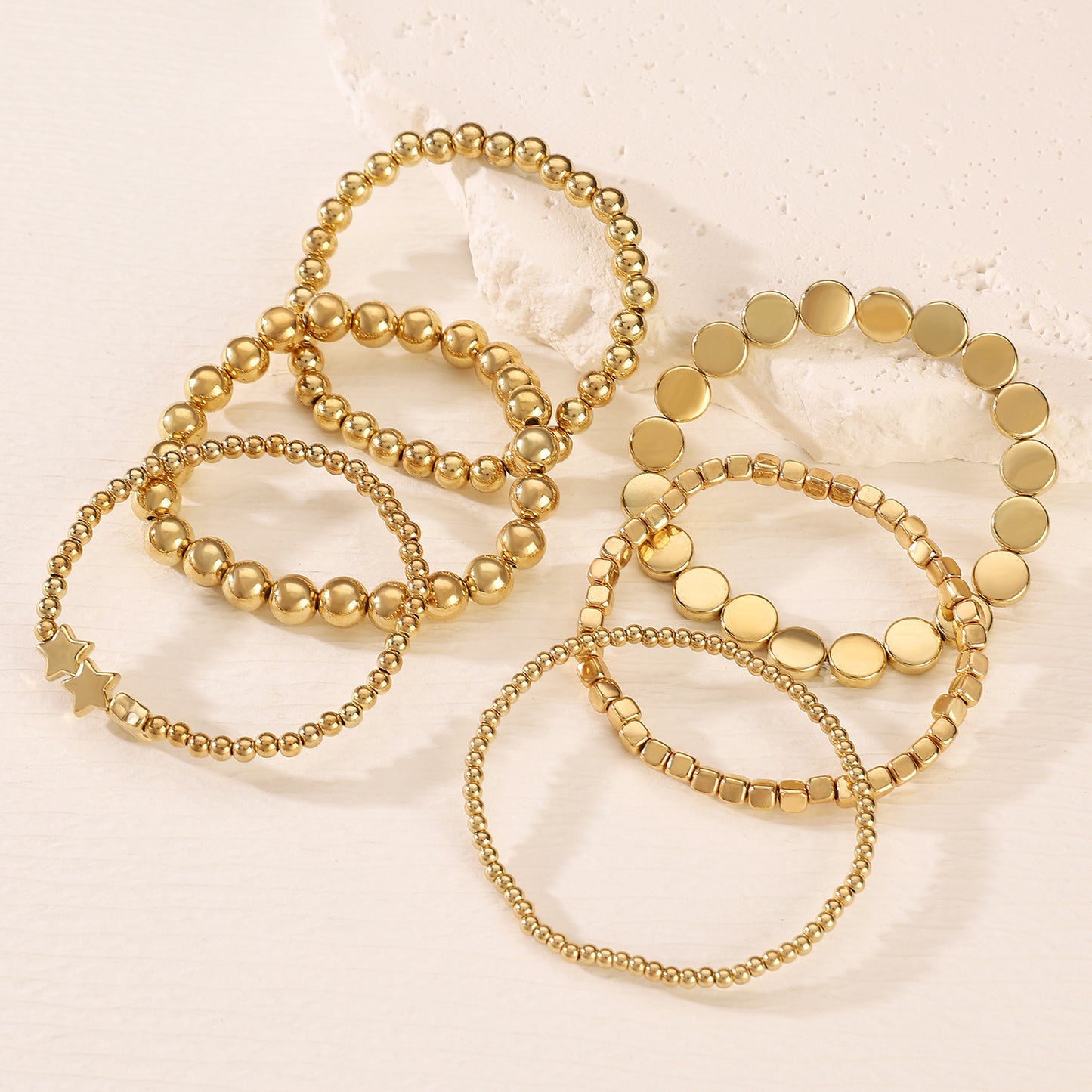 Gold Beaded Bracelet Accessory