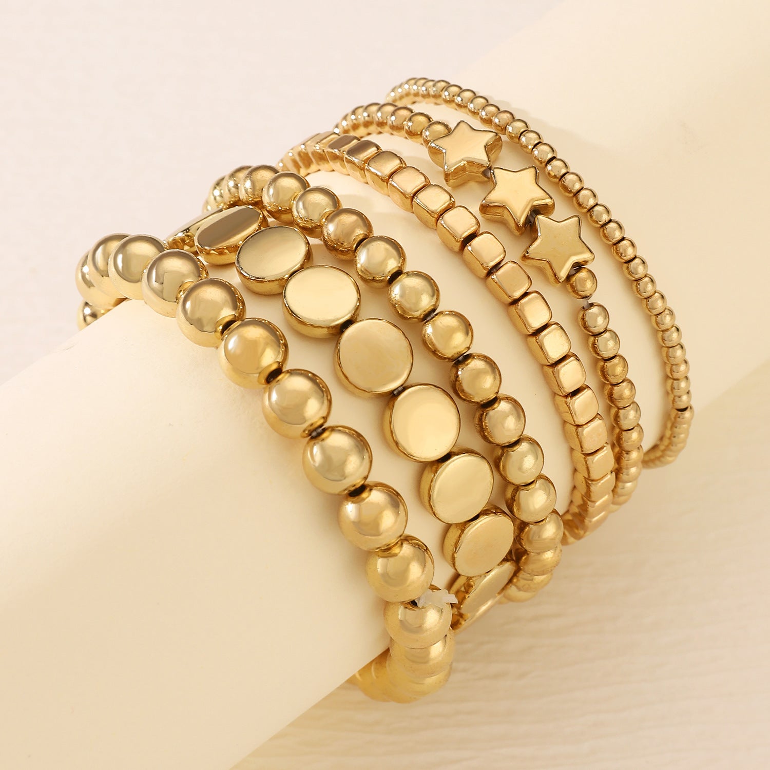 Gold Beaded Bracelet Accessory