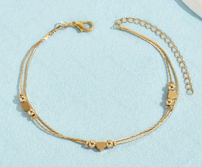 Double Layered Heart Bracelet